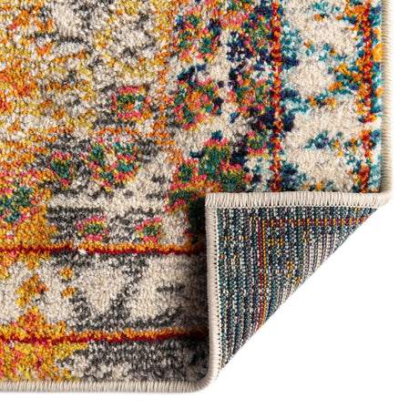 Multicolor 9' x 12' 2 Vita Rectangle Area Rug Colorful Vivid Vintage Style Modern Indoor Easy Clean Durable Carpet Mat for Home Interior Design for Sale at Rug Engine