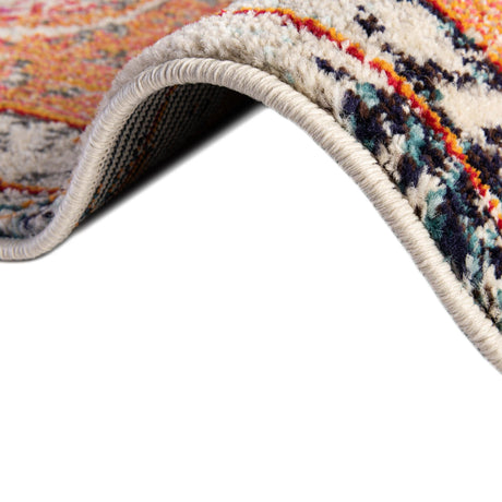 Multicolor 5' 1 x 8' Vita Rectangle Area Rug Colorful Vivid Vintage Style Modern Indoor Easy Clean Durable Carpet Mat for Home Interior Design for Sale at Rug Engine