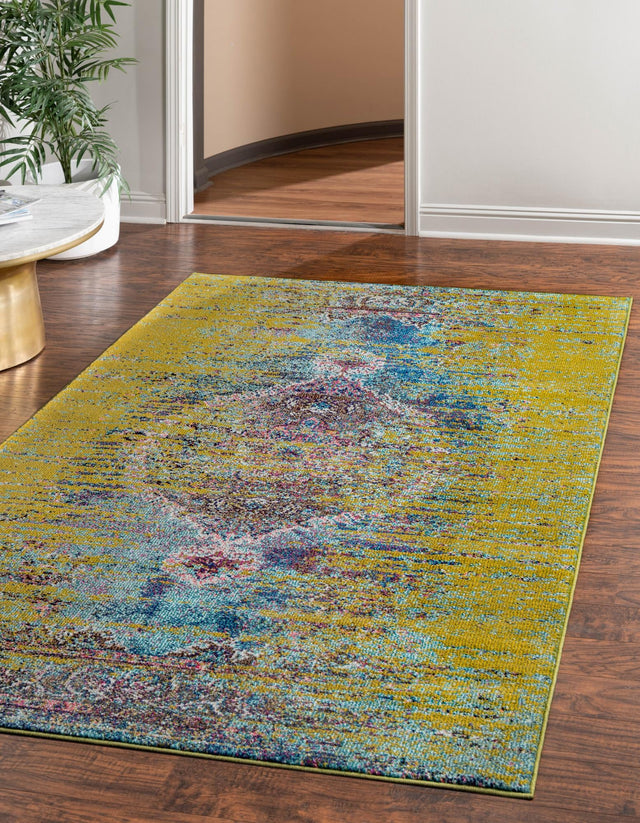 Green 4' 1 x 6' 1 Vita Rectangle Area Rug