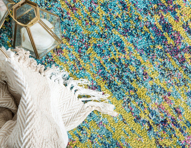 Green 4' 1 x 4' 1 Vita Round Area Rug