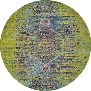 Green 8' x 8' Vita Round Area Rug