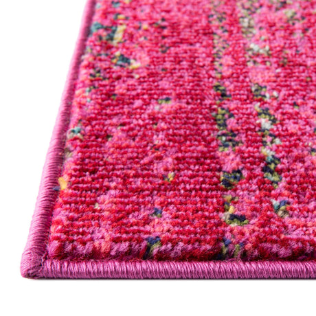 Pink 10' 6 x 16' 5 Vita Rectangle Area Rug Colorful Vivid Vintage Style Modern Indoor Easy Clean Durable Carpet Mat for Home Interior Design for Sale at Rug Engine