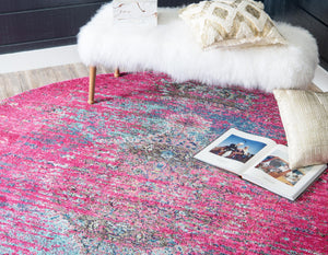 Pink 4' 1 x 4' 1 Vita Round Area Rug