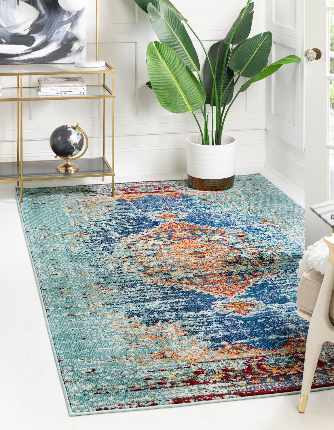 Turquoise 2' 2 x 3' 1 Vita Rectangle Area Rug