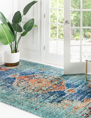 Turquoise 9' 10 x 13' 1 Vita Rectangle Area Rug