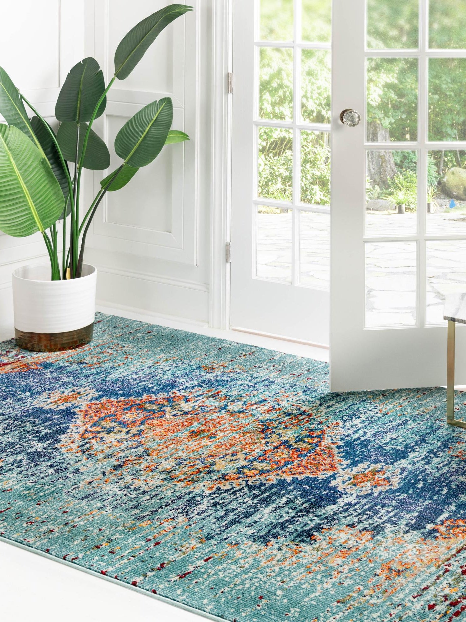 Turquoise 7' 1 x 10' Vita Rectangle Area Rug