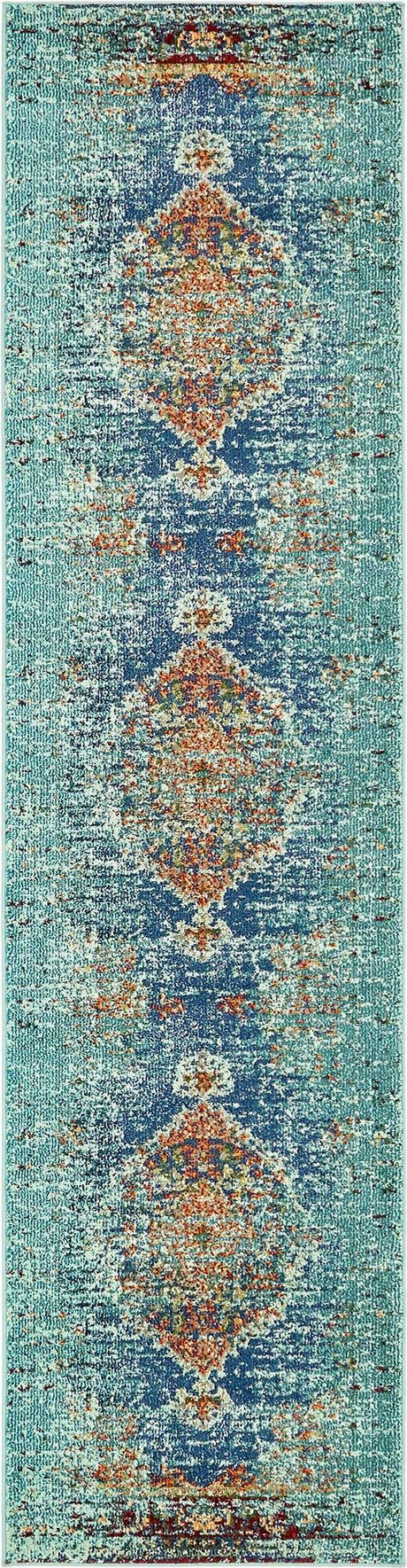 Turquoise 2' 7 x 10' Vita Runner Area Rug