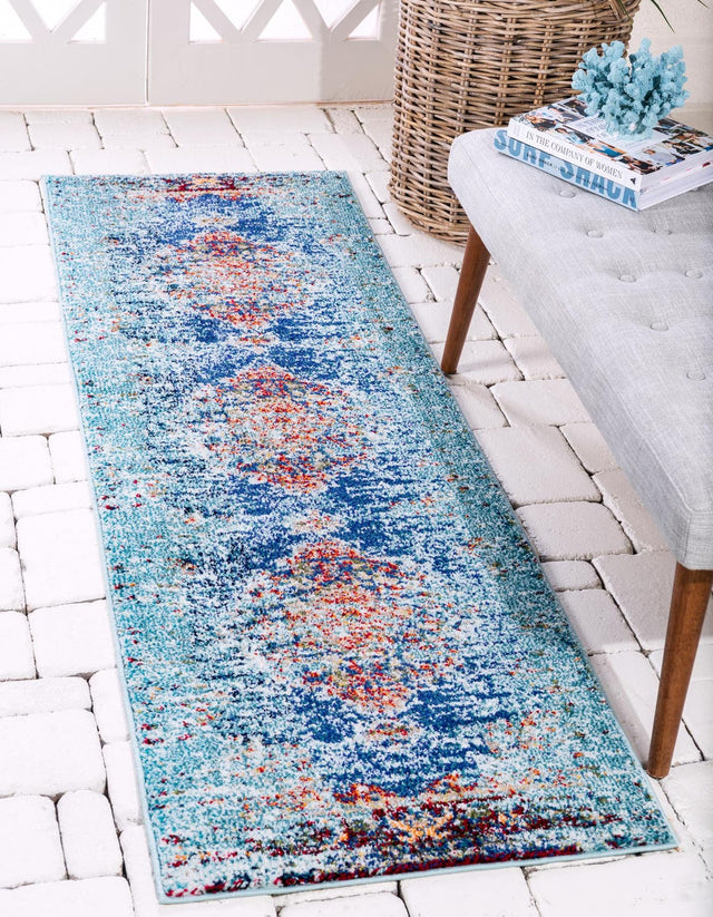 Turquoise 2' x 6' 9 Vita Runner Area Rug