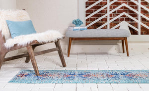 Turquoise 2' 7 x 10' Vita Runner Area Rug