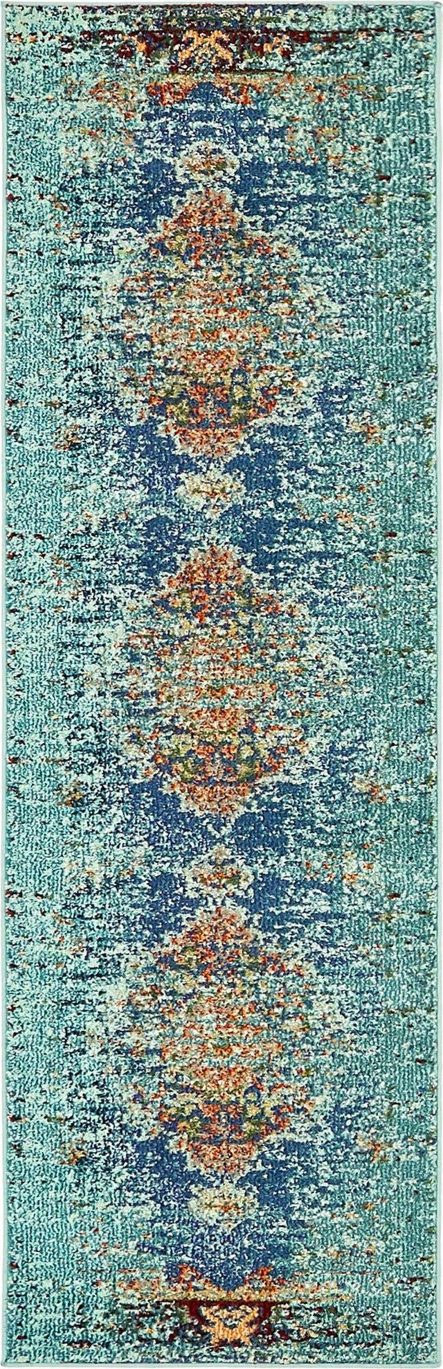 Turquoise 2' x 6' 9 Vita Runner Area Rug