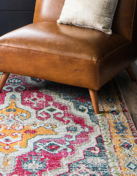 Multicolor 2' 2 x 3' 1 Vita Rectangle Area Rug Colorful Vivid Vintage Style Modern Indoor Easy Clean Durable Carpet Mat for Home Interior Design for Sale at Rug Engine