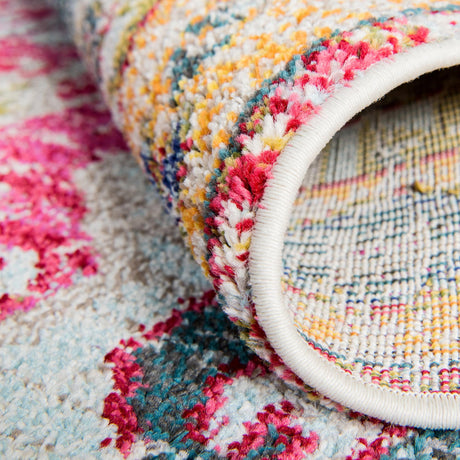 Multicolor 10' 6 x 16' 5 Vita Rectangle Area Rug Colorful Vivid Vintage Style Modern Indoor Easy Clean Durable Carpet Mat for Home Interior Design for Sale at Rug Engine
