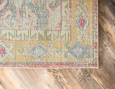 Multicolor 3' x 10' Vita Runner Area Rug Colorful Vivid Vintage Style Modern Indoor Easy Clean Durable Carpet Mat for Home Interior Design for Sale at Rug Engine