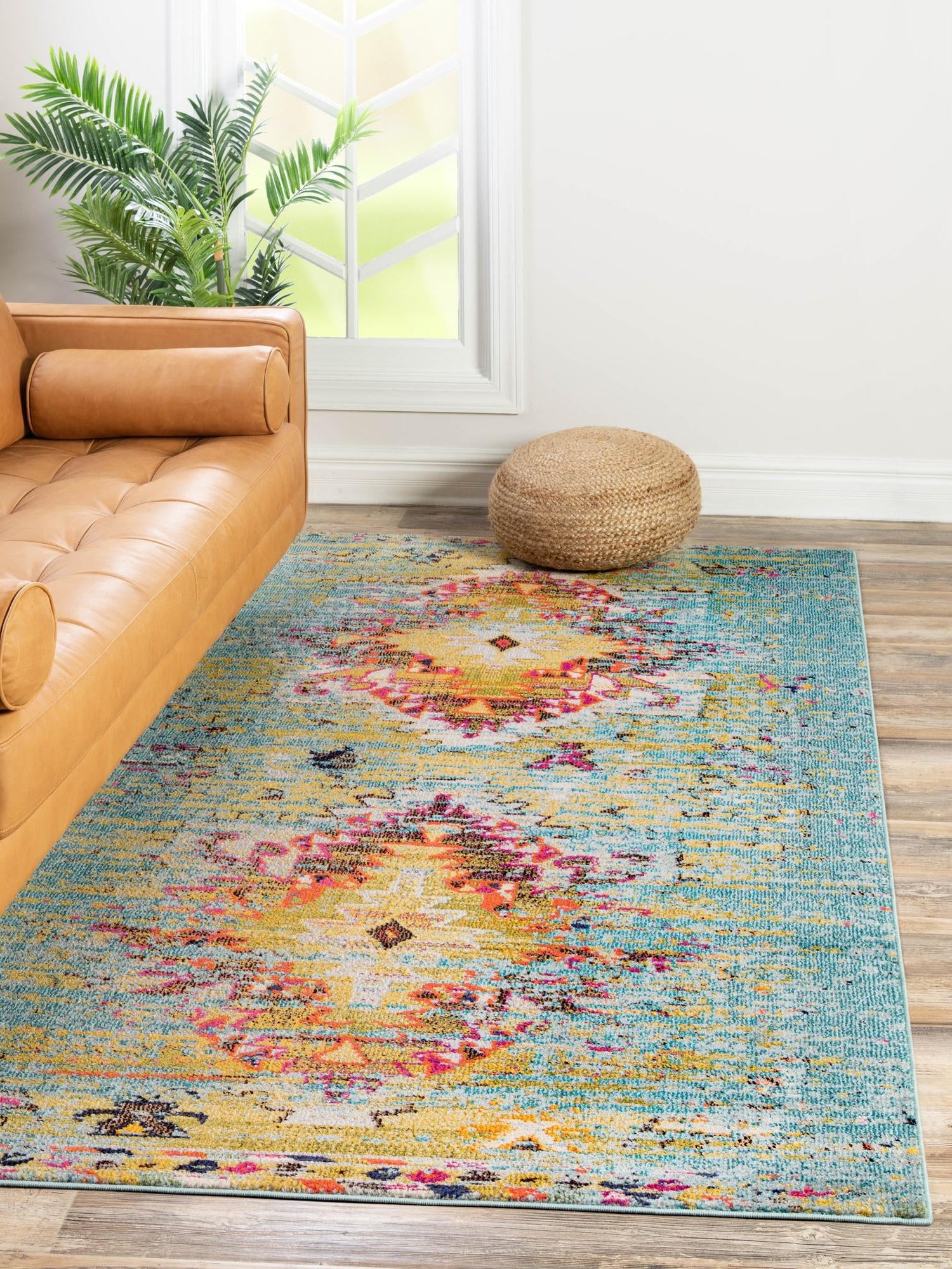 Turquoise 1' 4 x 1' 4 Vita Sample Area Rug