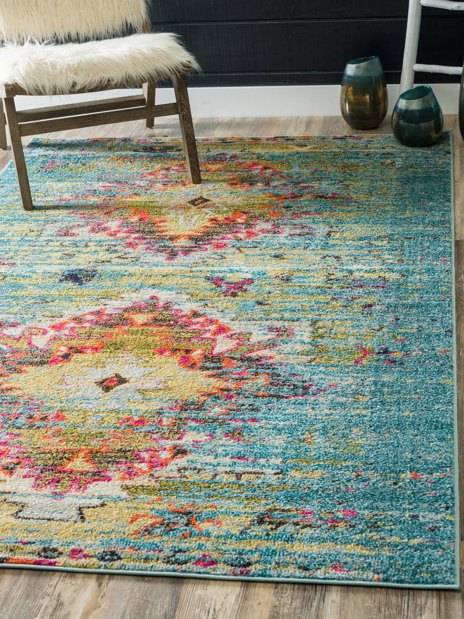 Turquoise 2' 2 x 3' 1 Vita Rectangle Area Rug
