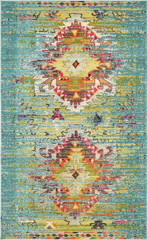 Turquoise 5' 1 x 8' Vita Rectangle Area Rug