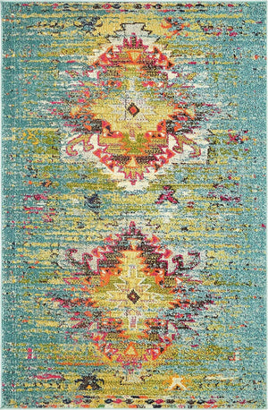 Turquoise 4' 1 x 6' 1 Vita Rectangle Area Rug
