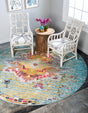 Turquoise 4' 1 x 4' 1 Vita Round Area Rug