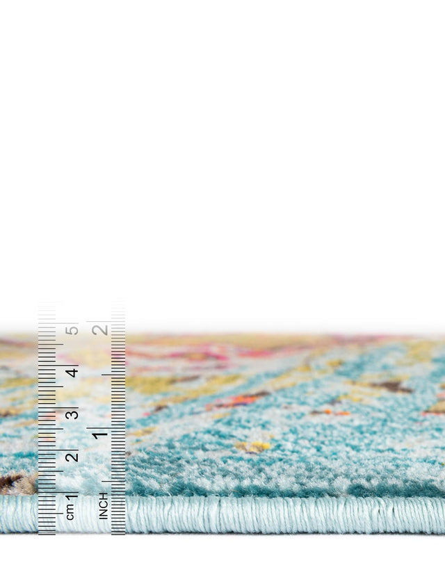 Turquoise 4' 1 x 4' 1 Vita Round Area Rug