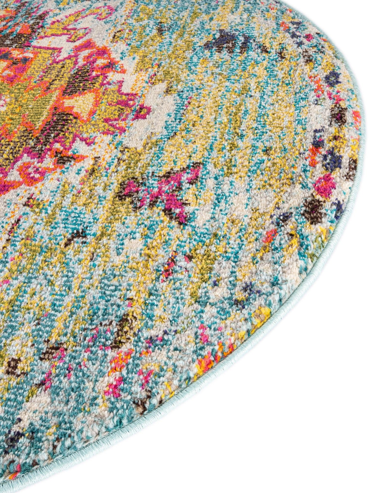 Turquoise 6' 1 x 6' 1 Vita Round Area Rug