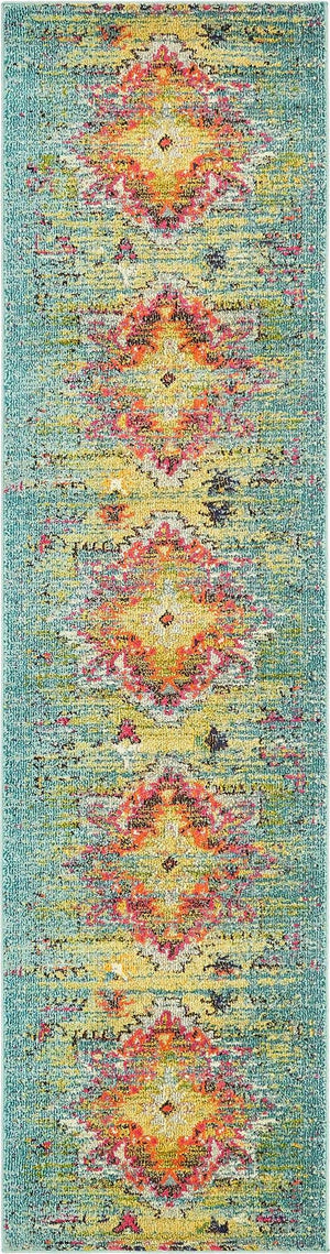 Turquoise 2' 7 x 10' Vita Runner Area Rug