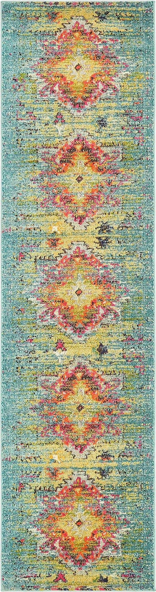 Turquoise 2' 7 x 10' Vita Runner Area Rug