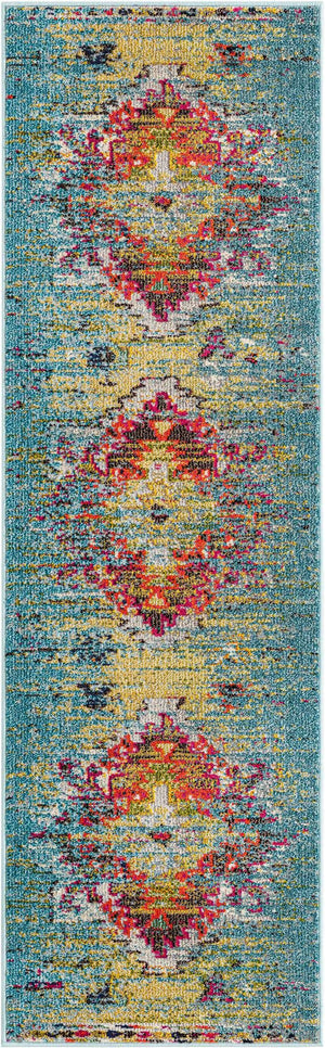Turquoise 2' x 6' 9 Vita Runner Area Rug