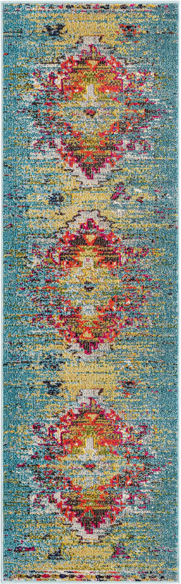 Turquoise 2' x 6' 9 Vita Runner Area Rug