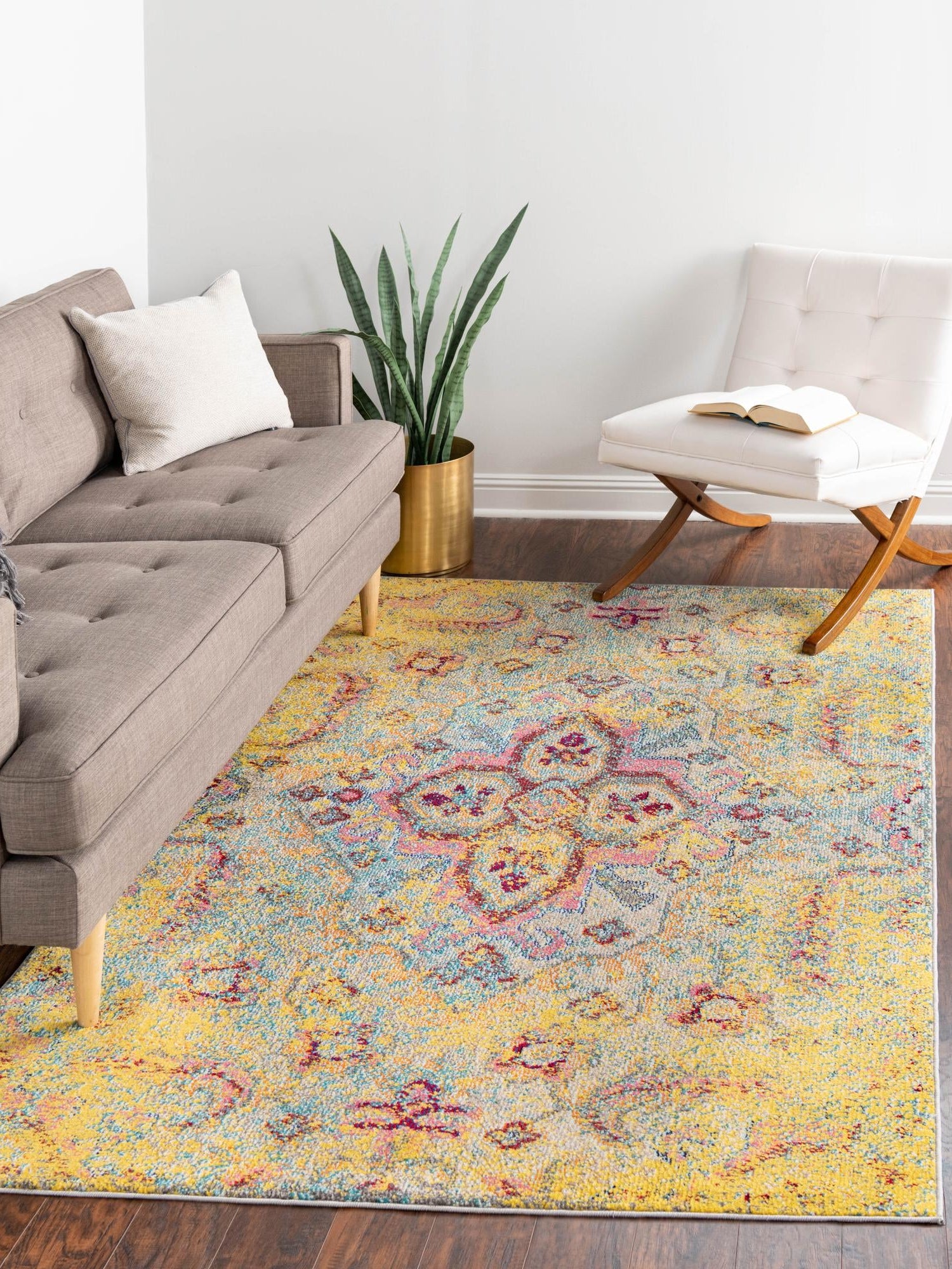 Yellow 10' 6 x 16' 5 Vita Rectangle Area Rug