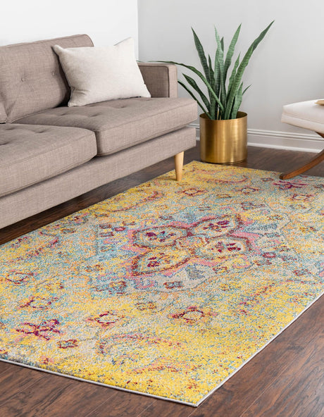 Yellow 10' 6 x 16' 5 Vita Rectangle Area Rug