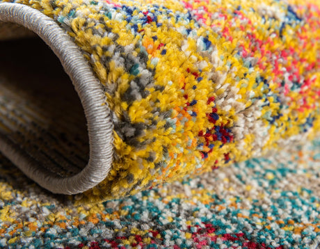 Yellow 10' 6 x 16' 5 Vita Rectangle Area Rug Colorful Vivid Vintage Style Modern Indoor Easy Clean Durable Carpet Mat for Home Interior Design for Sale at Rug Engine