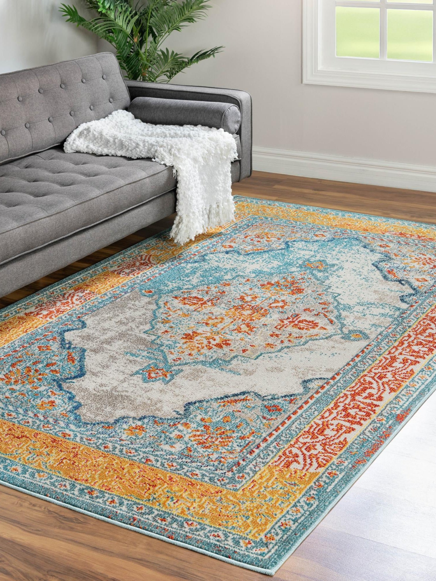 Blue 2' 2 x 3' 1 Vita Rectangle Area Rug