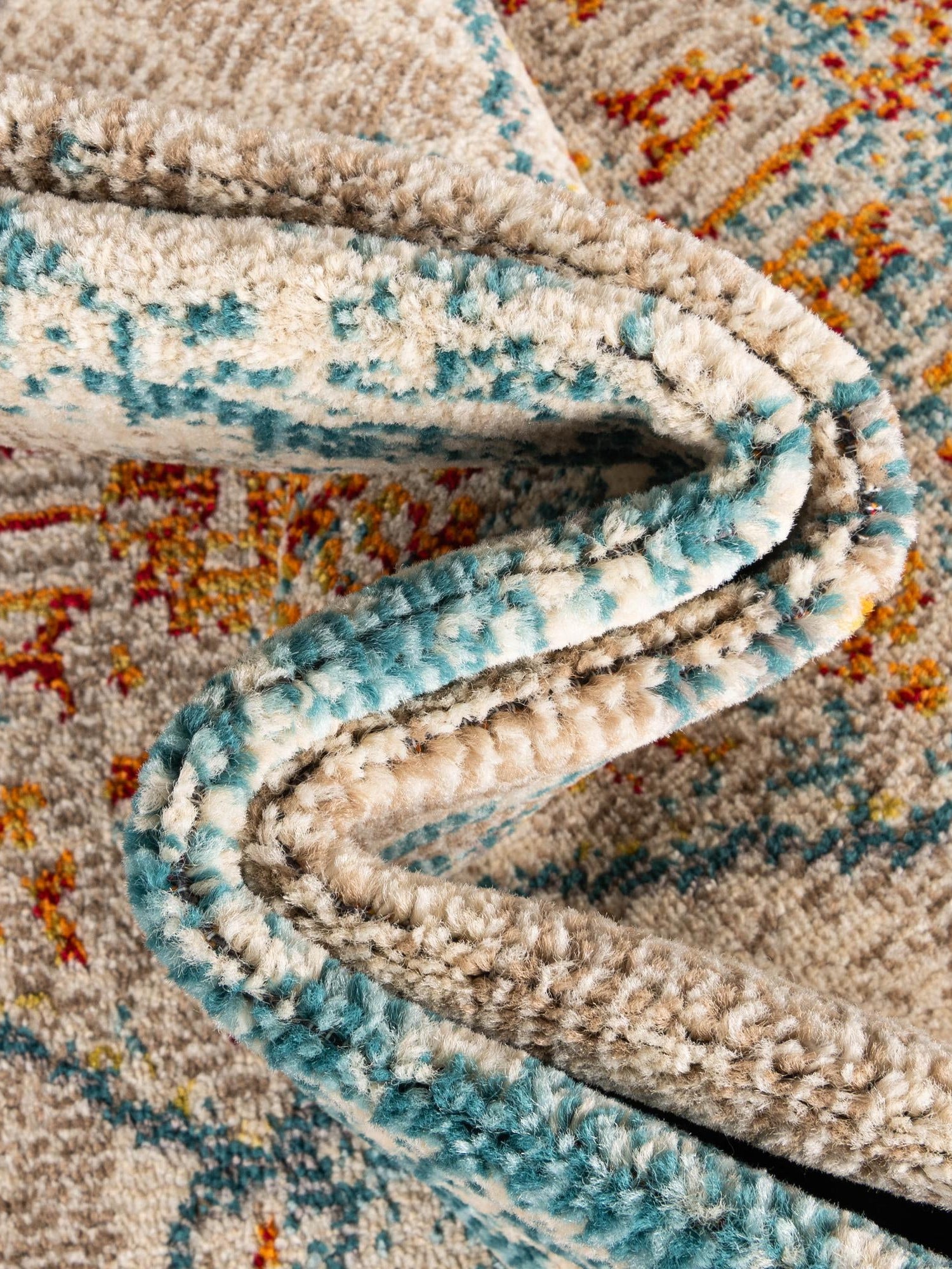 Blue 5' 1 x 8' Vita Rectangle Area Rug