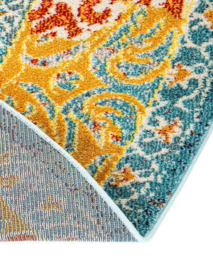 Blue 8' x 8' Vita Round Area Rug