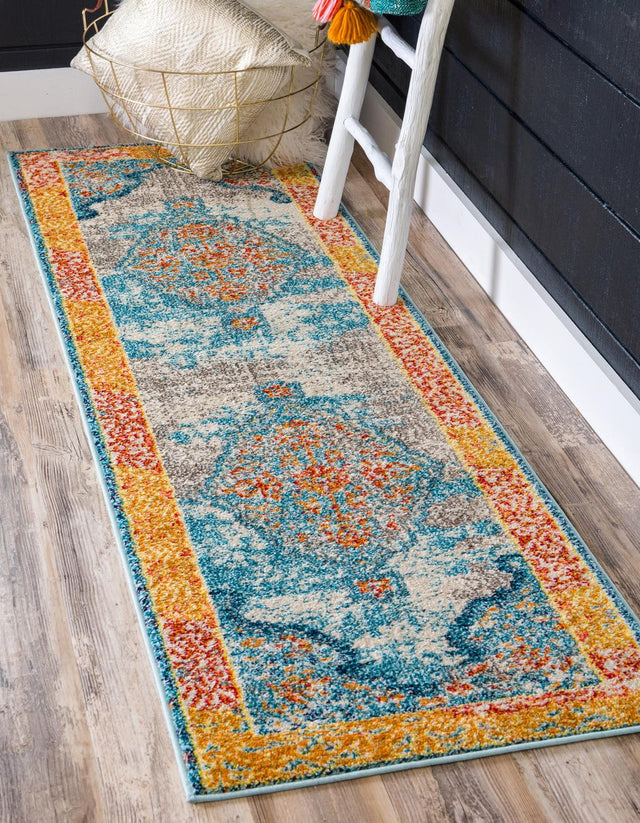 Blue 2' x 7' Vita Runner Rug