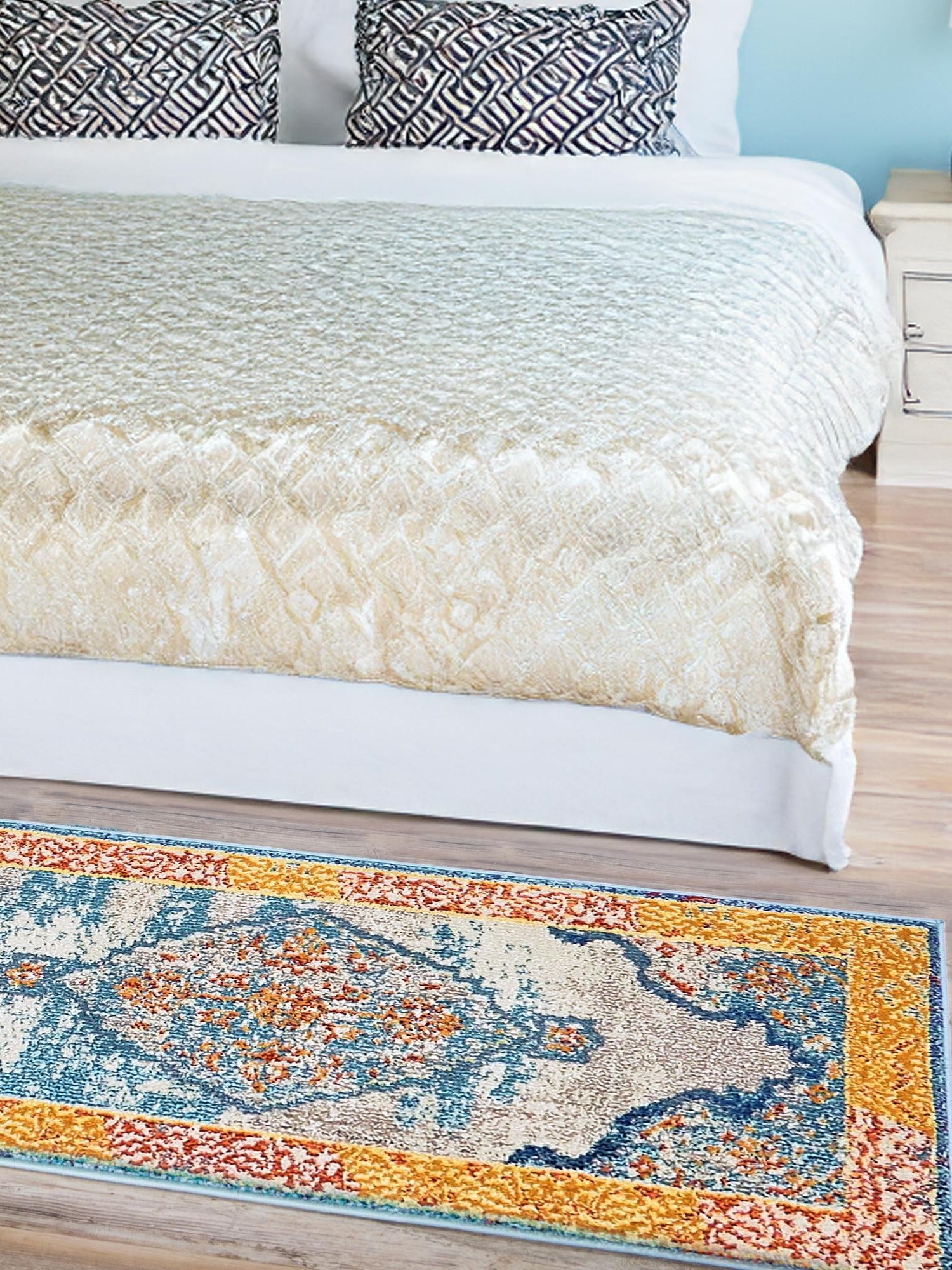 Blue 2' x 6' 9 Vita Runner Area Rug