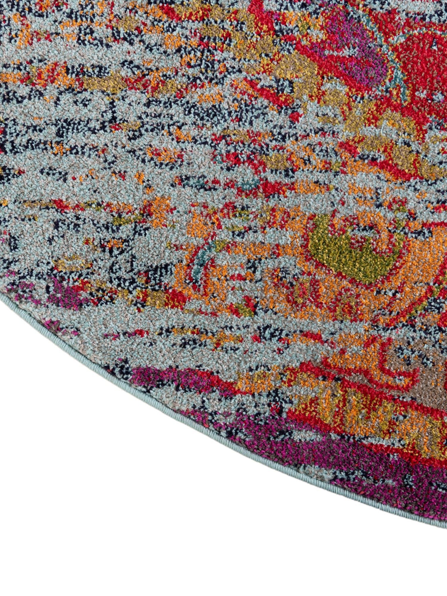 Blue 4' 1 x 4' 1 Vita Round Area Rug