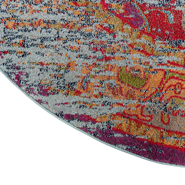 Blue 4' 1 x 4' 1 Vita Round Rug