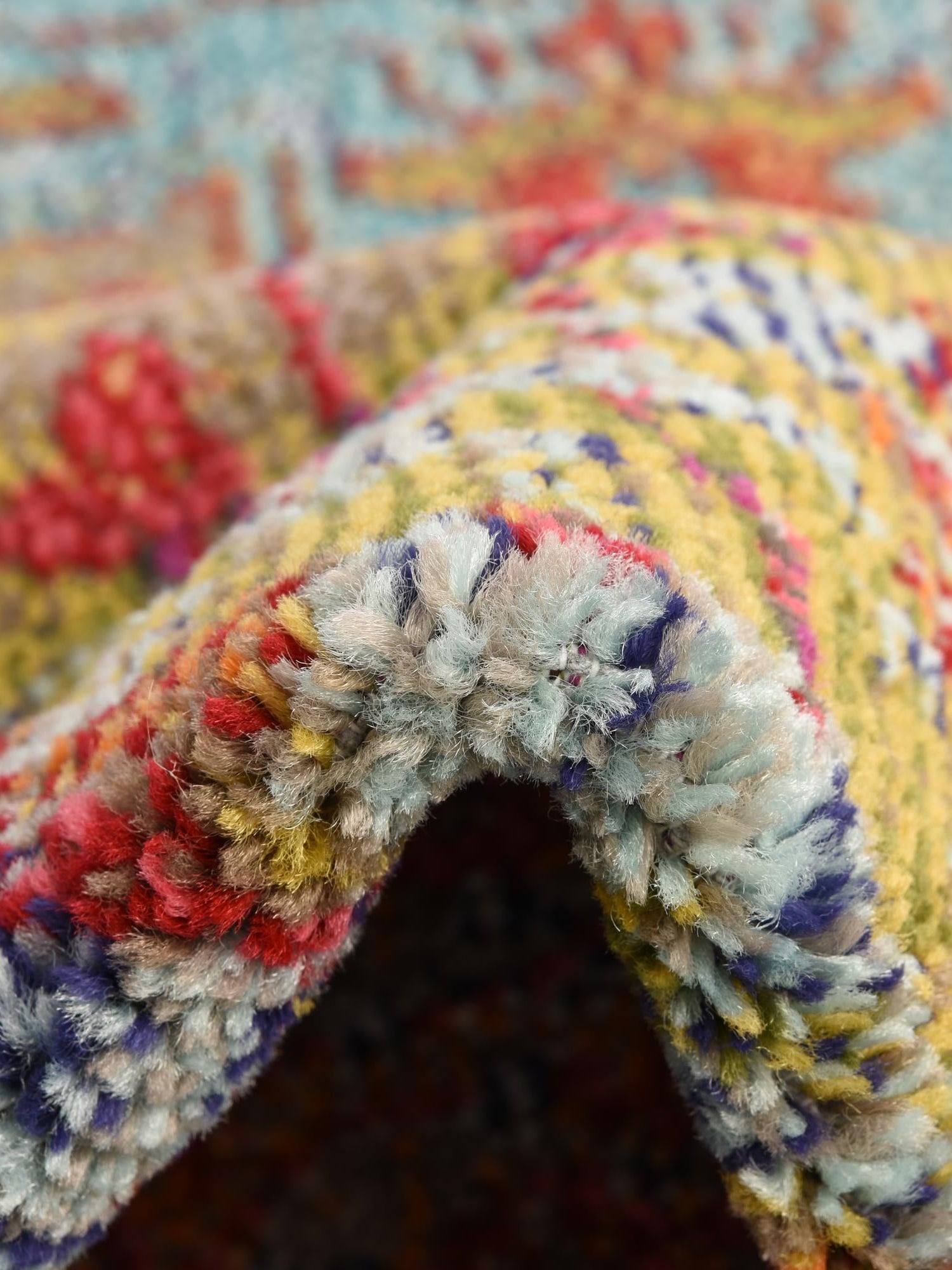 Blue 4' 1 x 4' 1 Vita Round Area Rug