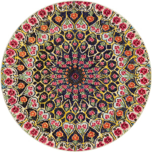 Multicolor 4' 1 x 4' 1 Vita Round Rug