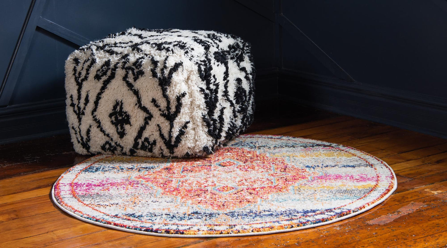 Multicolor 4' 1 x 4' 1 Vita Round Area Rug