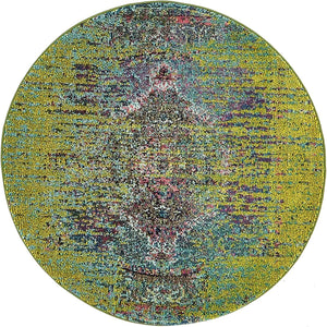Green 4' 1 x 4' 1 Vita Round Area Rug