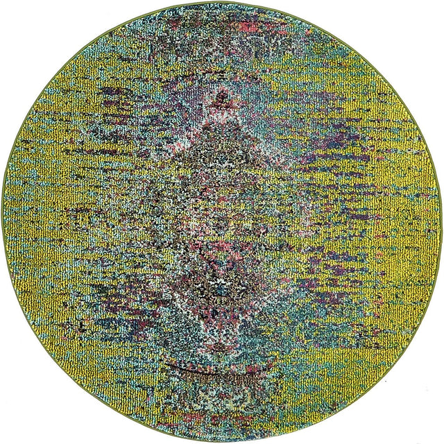 Green 4' 1 x 4' 1 Vita Round Area Rug