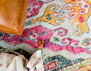 Multicolor 8' x 8' Vita Round Area Rug