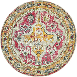 Multicolor 4' 1 x 4' 1 Vita Round Area Rug