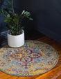 Yellow 8' x 8' Vita Round Area Rug