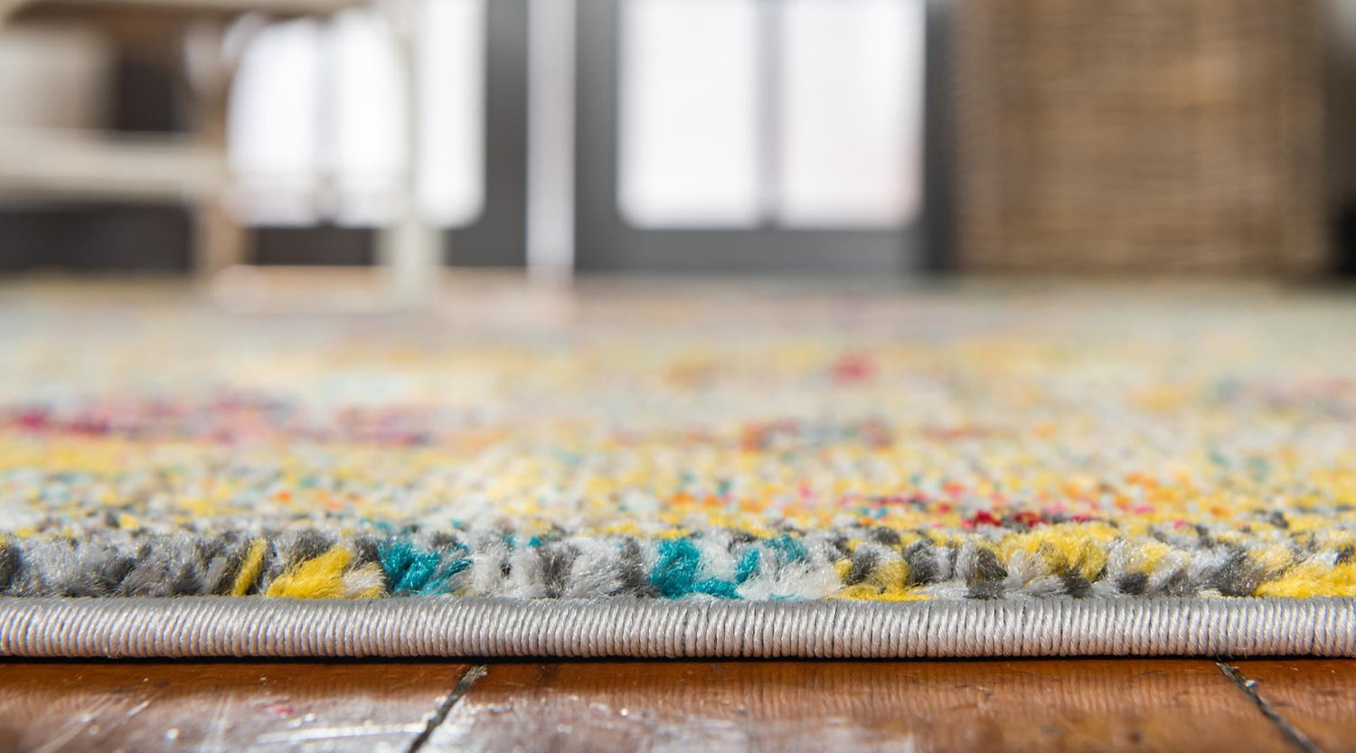 Yellow 8' x 8' Vita Round Area Rug