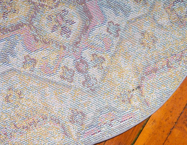 Yellow 8' x 8' Vita Round Area Rug