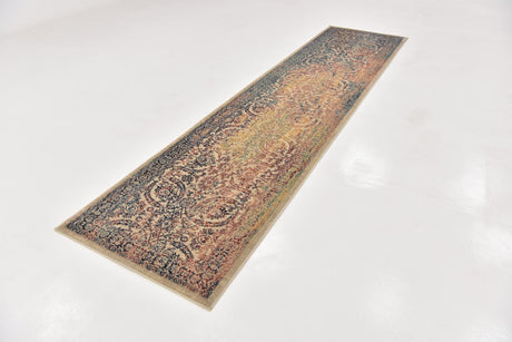 Beige 3' x 13' 1 Oslo Runner Area Rug 100% Polypropylene Traditional Classic Vintage Distressed Carpet for Indoor Home Decor for Sale at Rug Engine
