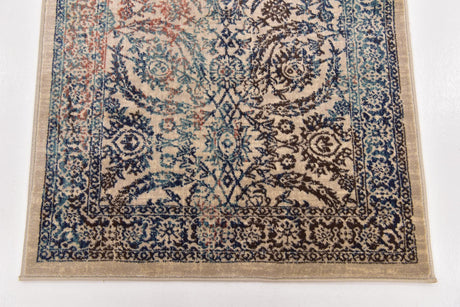 Beige 3' x 13' 1 Oslo Runner Area Rug 100% Polypropylene Traditional Classic Vintage Distressed Carpet for Indoor Home Decor for Sale at Rug Engine
